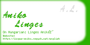 aniko linges business card